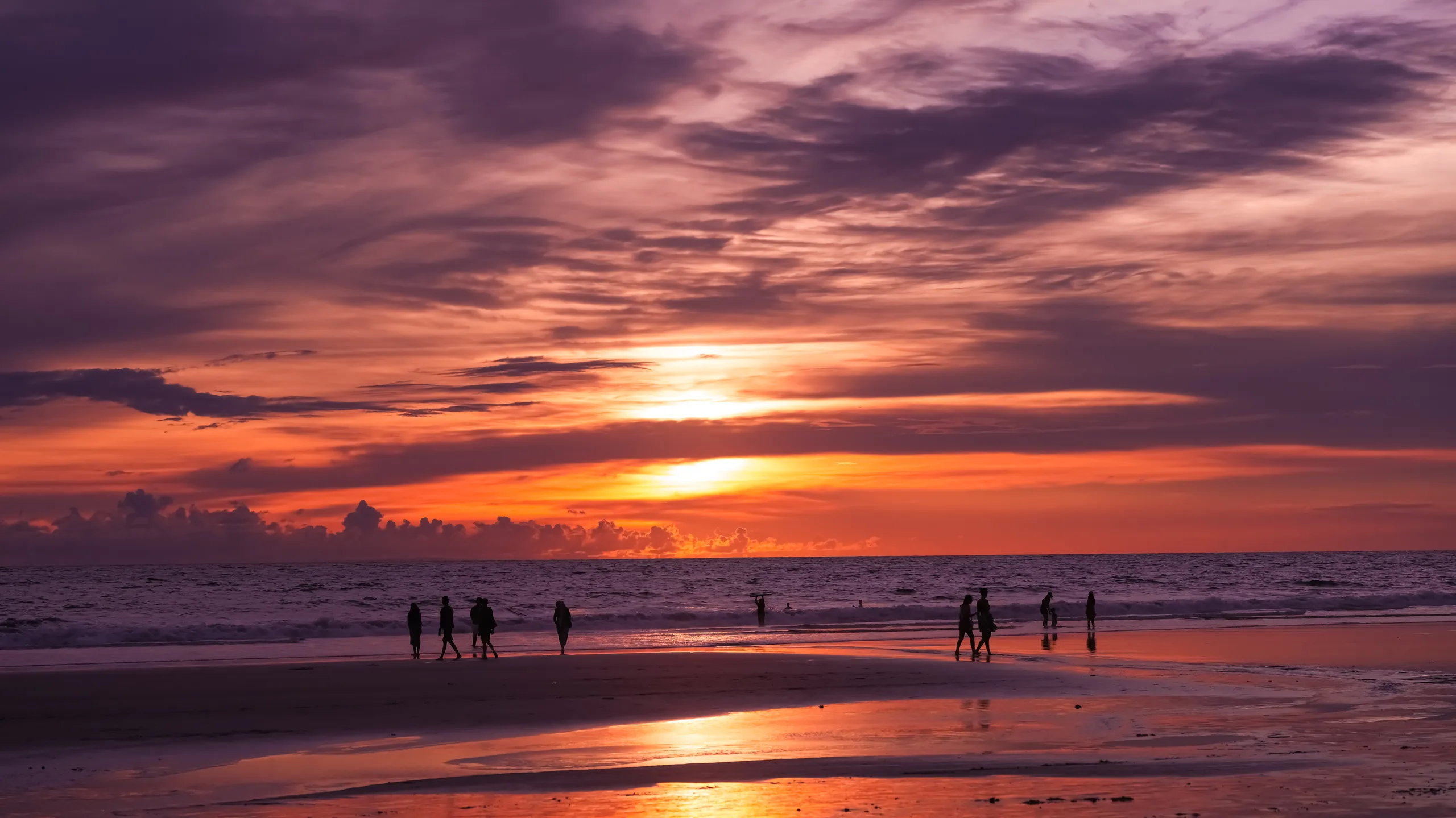 Bali villa at sunset