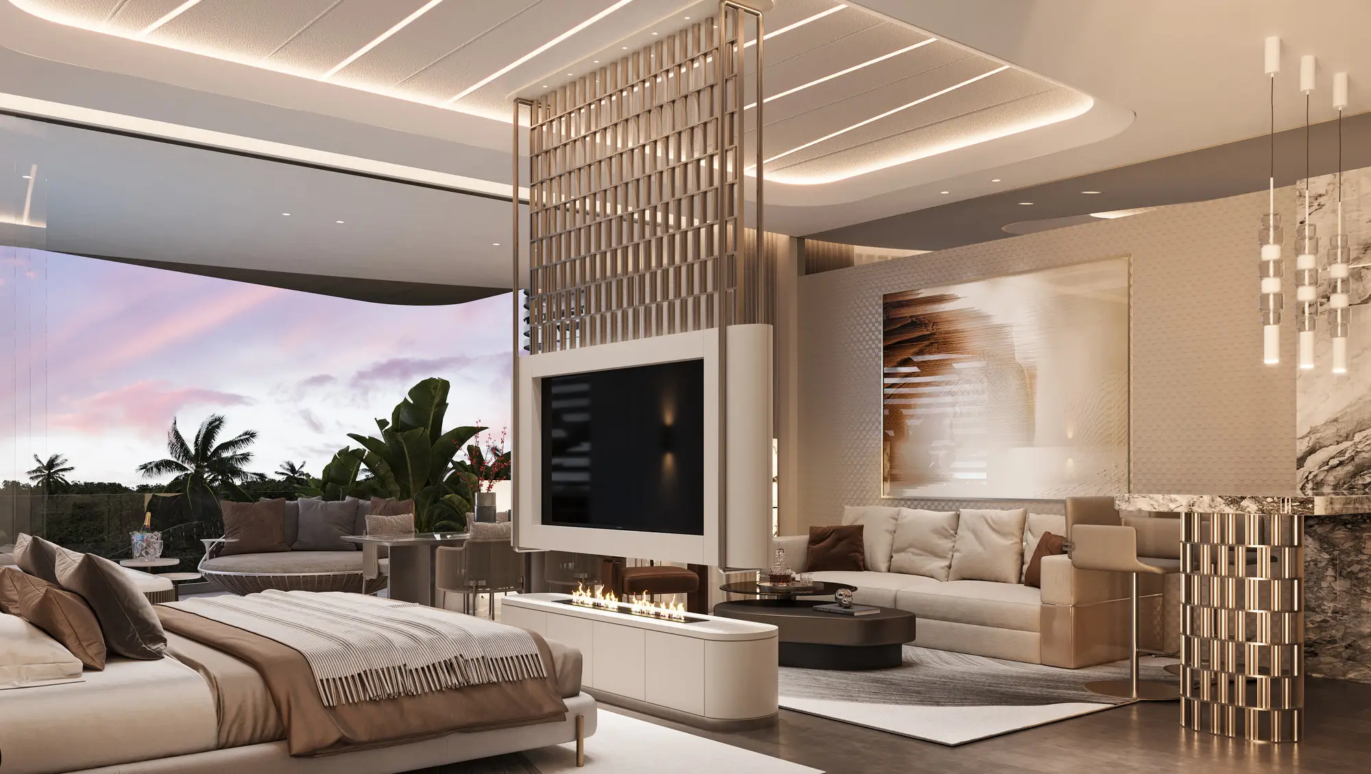 Interior of a one-bedroom residence, Magnum Resort Sanur