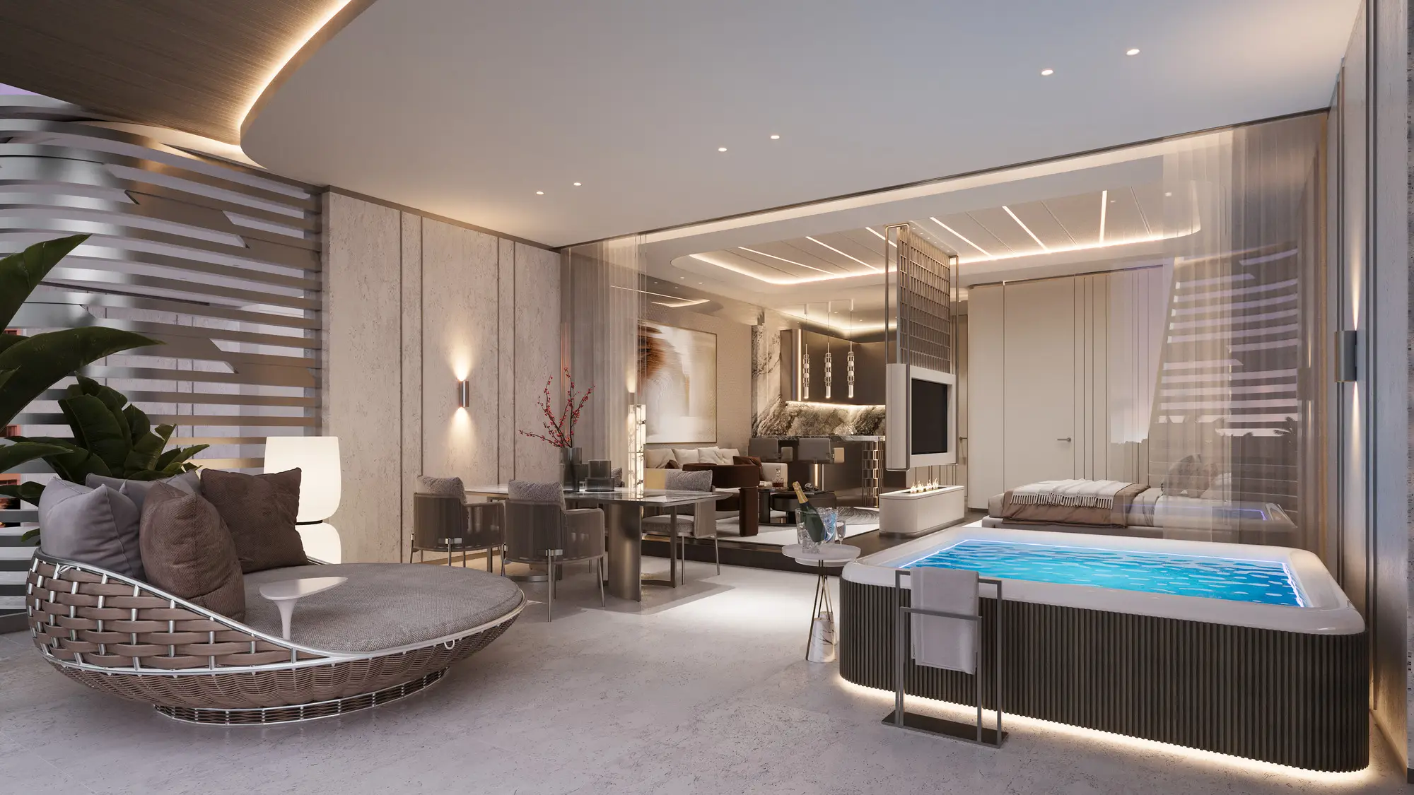 Interior of a one-bedroom residence, Magnum Resort Sanur