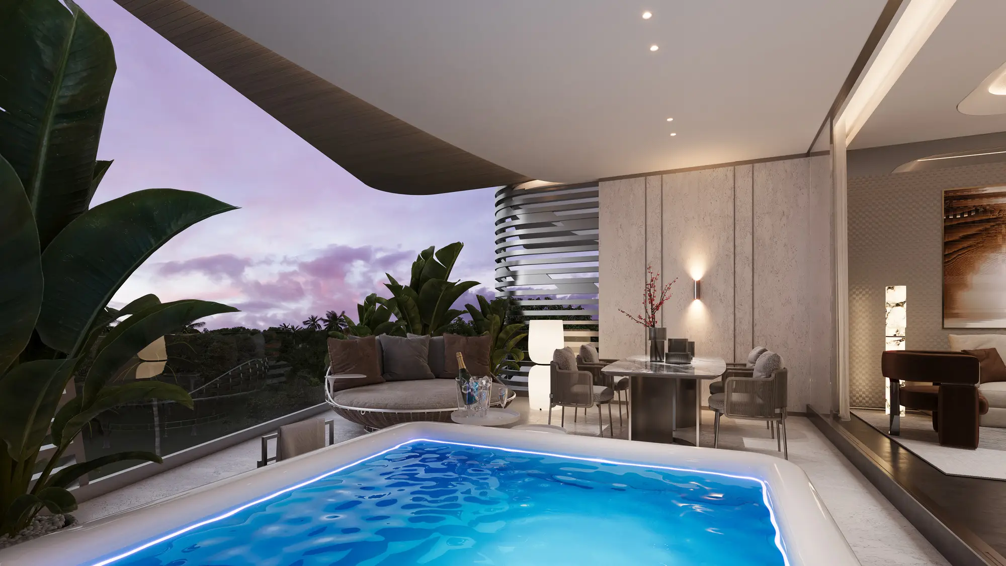 Interior of a one-bedroom residence, Magnum Resort Sanur