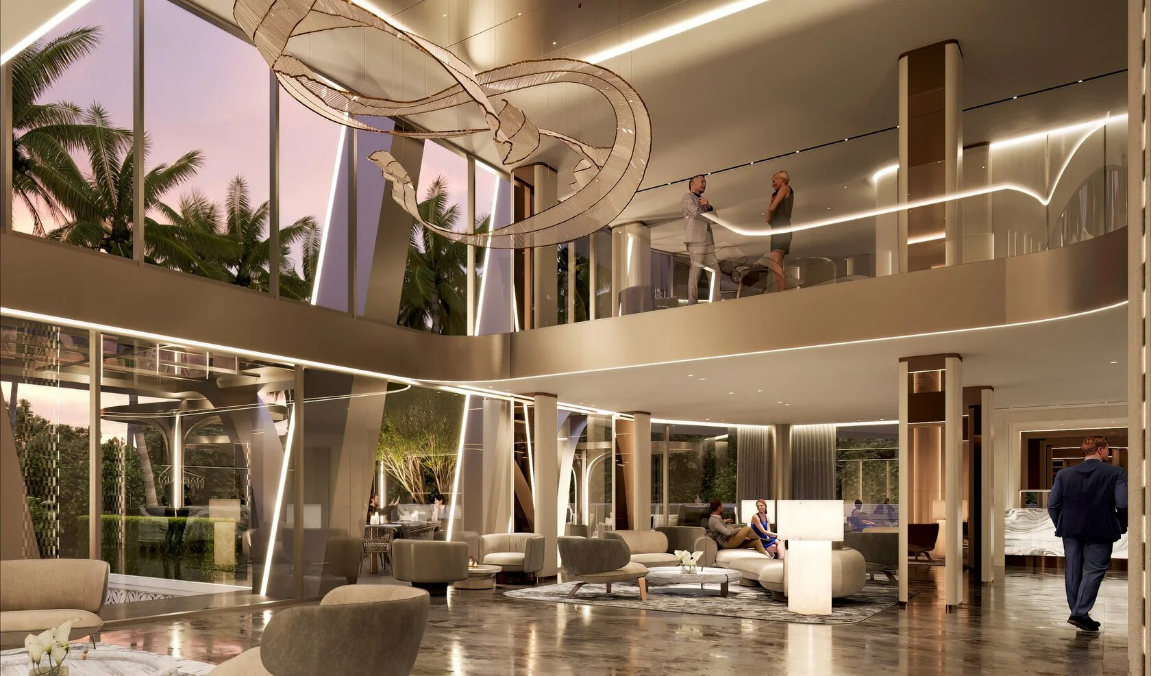 Magnum Resort Sanur — resort pool and beach club from above